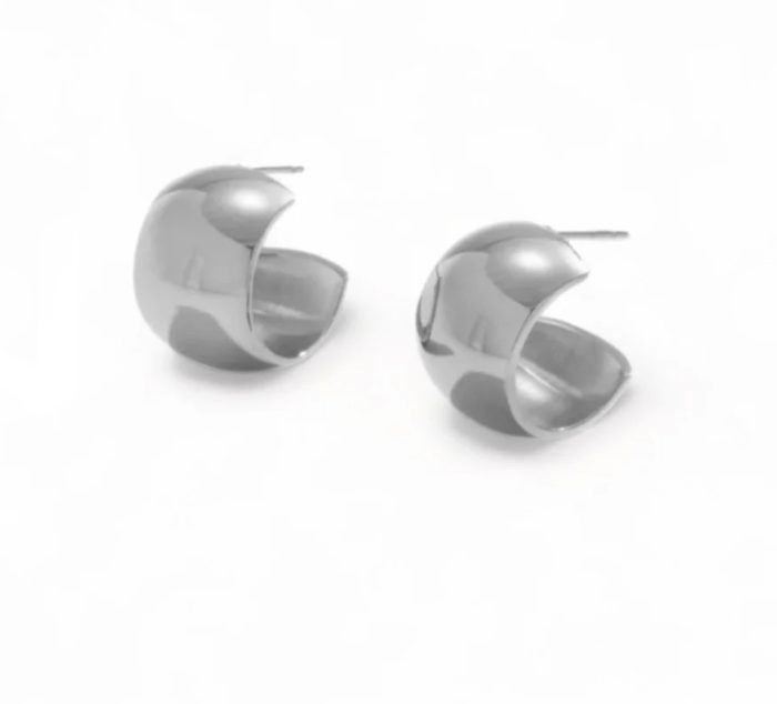 Aztec Earrings Silver - Image 3