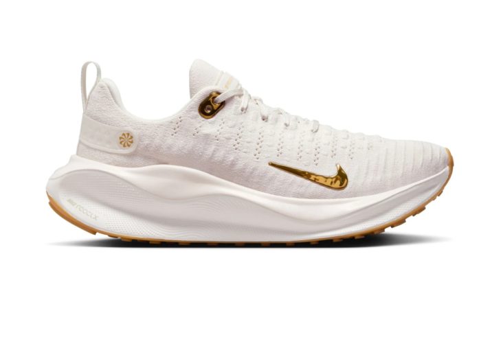 Womens ReactX Infinity Run 4 - Phantom Metallic Gold White - Image 2