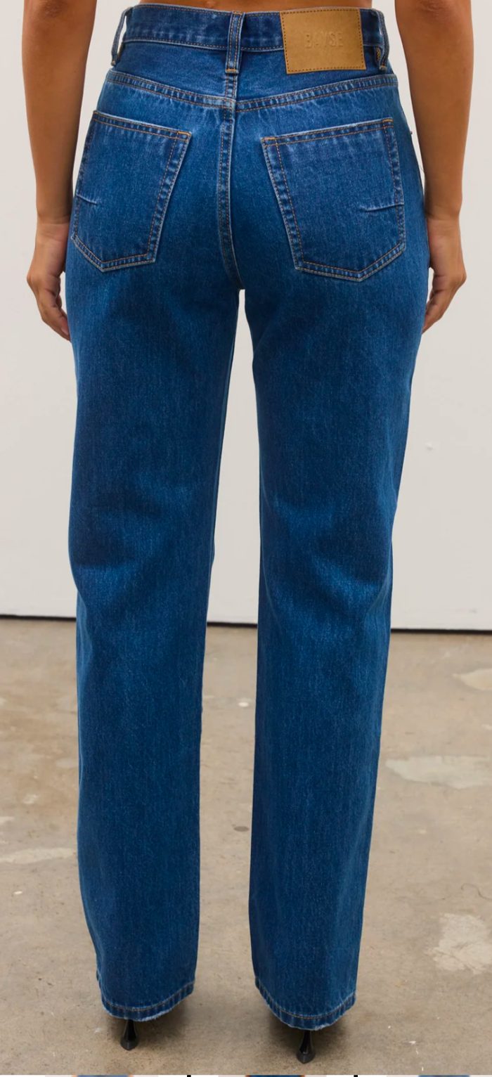 BAYSE HEIDI HIGH WAISTED JEANS - DENVER BLUE - Image 3